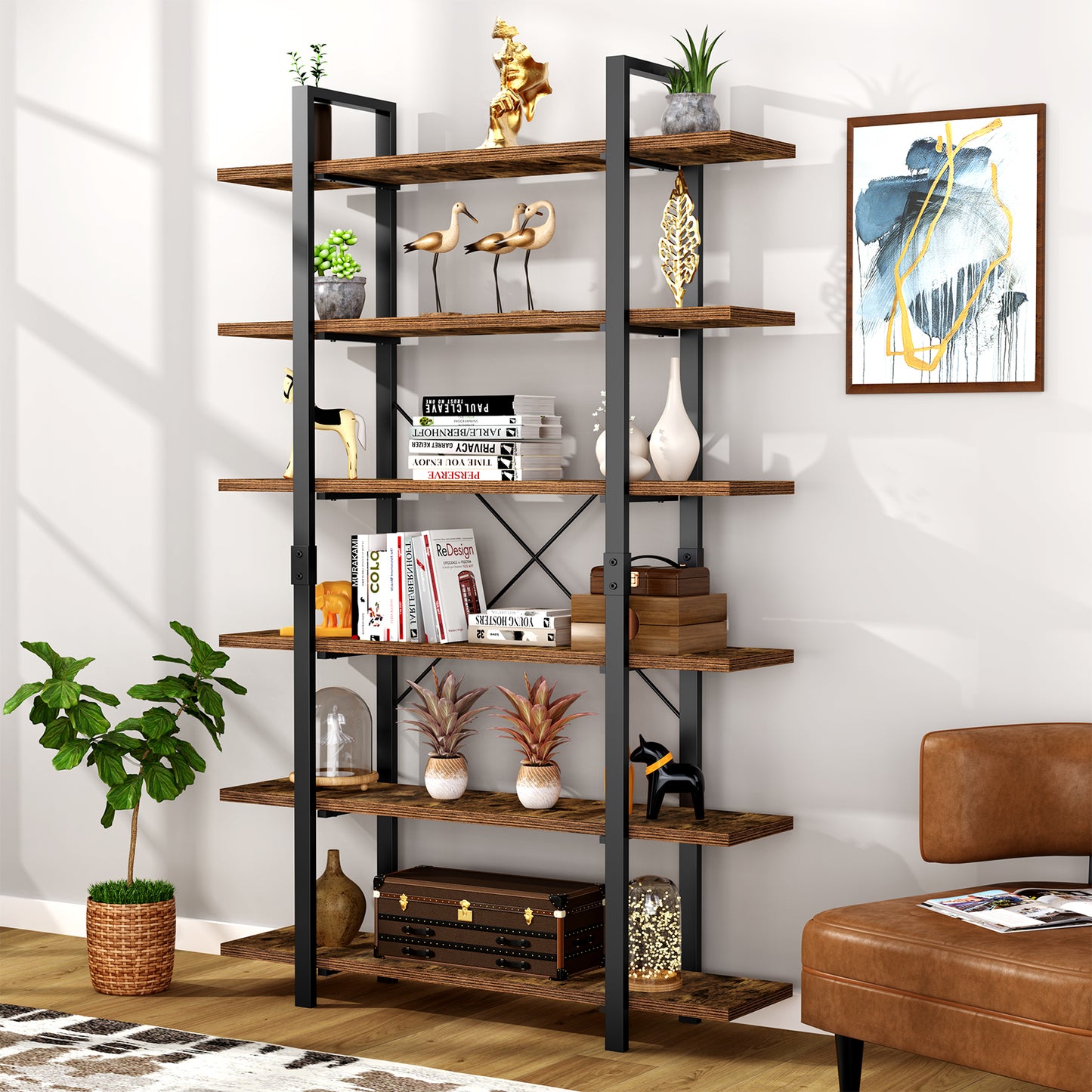 RTUSAS Metal Bookshelf