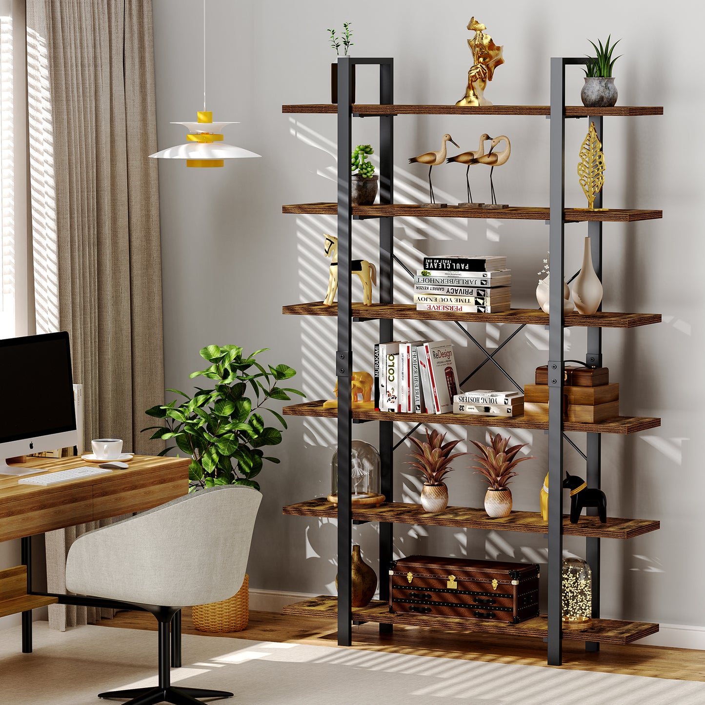 RTUSAS Metal Bookshelf